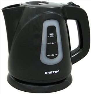 DRETEC 電気ケトル 「セイロン」 1.2L ブラック PO-108BK DRETEC 電気ケトル 「セイロン」 1.2L ブラック PO-108BK